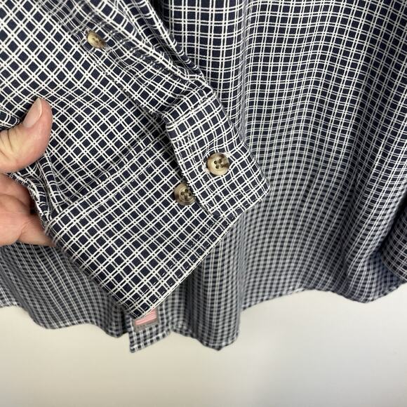 Ariat FR Work Shirt Men XL Navy Plaid Flame Resistant CAT 2 Button Down Workwear - Picture 9 of 16